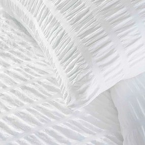 Biała pościel jednoosobowa z kory 140x200 cm Plissia – douceur d'intérieur