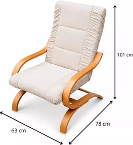Elegancki fotel finka Kira z podłokietnikami