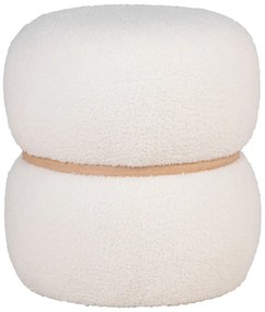 Biały puf z materiału bouclé Milford – House Nordic