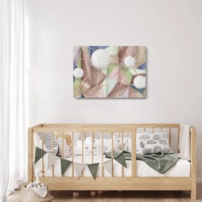 Obraz na szkle - Abstrakcja 3D w pastelowych kolorach (70x50 cm)