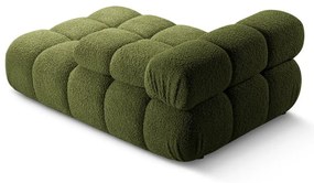 Zielony moduł sofy z materiału bouclé (prawostronny) Bellis – Micadoni Home