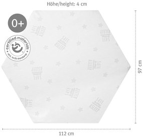 Piankowy materac dziecięcy ze zdejmowanym pokrowcem 99x114 cm Safe Asleep® – Roba