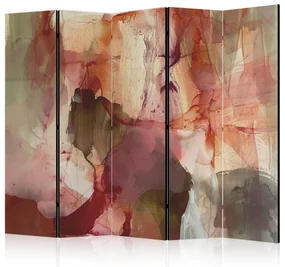 Parawan jednostronny Abstrakcje 225x172 cm 5-częściowy beżowy ARTGEIST B