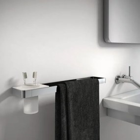 Wieszak na ręczniki SDLHH45Seria LINEAR - Chrom - Pojemnik na szczoteczki do zębów / dozownik mydła / półka opcjonalnie