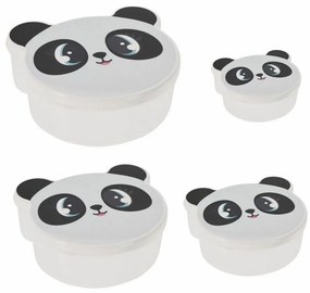 Zestaw pojemników na przekąski Panda dla dzieci, 4sztuki, 200 ml, 300 ml, 500 ml i 750 ml