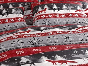 PrzytulneMieszkanie.pl PrzytulneMieszkanie.pl Pościel z mikropluszu SNOWY FOREST szara Rozmiar pościeli: 2 szt 70 x 90 cm | 200 x 220 cm