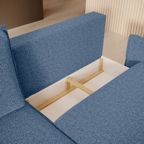 Narożnik GLOSSY z funkcją spania Prawostronny zestaw z poduszkami wolnostojący tkanina BUBBLE 15 WERSAL