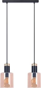 Bursztynowa lampa wisząca z 2 kloszami - 5X A469 K5-C72