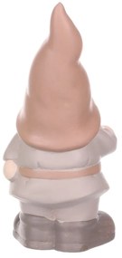 Ceramiczny krasnal Pixie, różowy, 20,5 x 9 x 9 cm