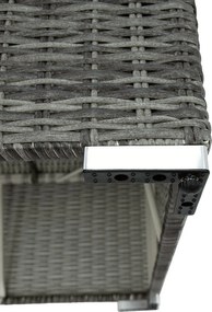 Zestaw rattanowy MALIBU dla 5 osób (szary)