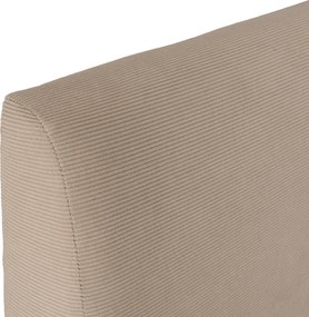 Łóżko Tapicerowane 180x200 cm MARSYLIA ze Stelażem i Pojemnikiem Dwuosobowe Sztruksowe Beżowe