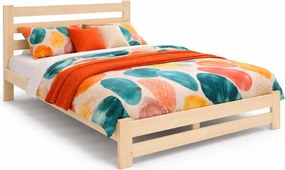 Drewniane małżeńskie łóżko skandynawskie 160x200 Z3-S39