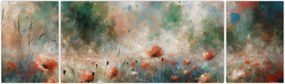 Obraz – Abstrakcja pola z makami (170x50 cm)