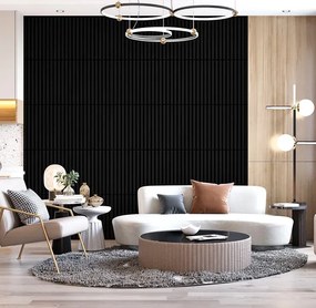 Panele akustyczne 6 szt. czarny mat N1-R04