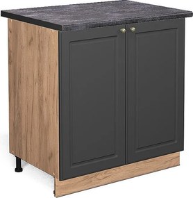 Szafki kuchenne antracytowo-złoty 80x60x82 fame-line