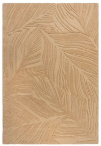 Jasnobrązowy dywan wełniany Flair Rugs Lino Leaf, 120x170 cm
