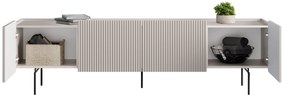 Szafka RTV Malmi 200 cm - kaszmir / czarne nóżki