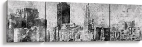 Obraz - Miasto sztuki kawowej (170x50 cm)