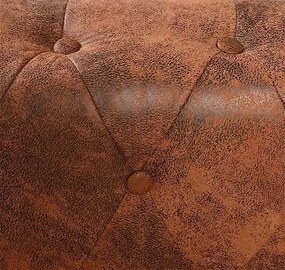 Klasyczny narożnik chesterfield Origo - rudy