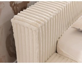 Beżowe tapicerowane łóżko dwuosobowe ze schowkiem ze stelażem 160x200 cm Cloe – Ropez