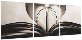 Obraz książki (z zegarem) (90x30 cm)