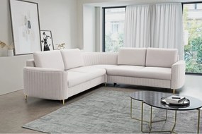 Narożnik LAREN nowoczesna sofa z funkcją spania pojemnik na pościel prawa strona CASTEL 04 251x251x85 cm