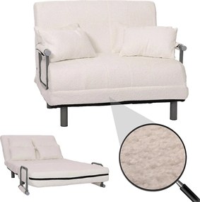 Fotel z funkcją spania MCW-K29, kremowy