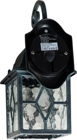 Romantyczna zewnętrzna lampa ścienna ciemnozielona - London