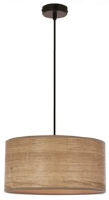 Jasnobrązowa lampa wisząca z rattanowym kloszem ø 30 cm Legno – Candellux Lighting