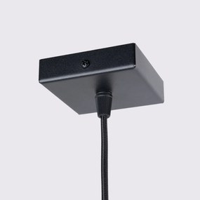 Lampa wisząca KARBON 1 czarna ryflowana SOLLUX  LIGHTING
