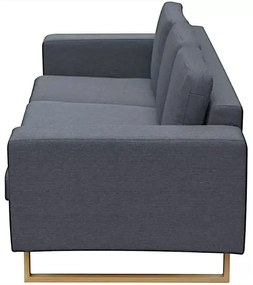 Ciemnoszara 3-osobowa sofa - Megro