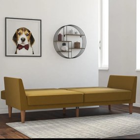 Żółta rozkładana sofa 205 cm Regal – Novogratz