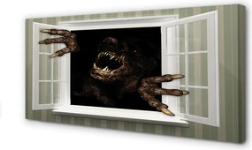 Obraz na płótnie Straszna Postać w Oknie