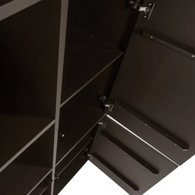 Ciemnobrązowa szafka modułowa z litego drewna sosnowego 108x215 cm Meggy – WOOOD