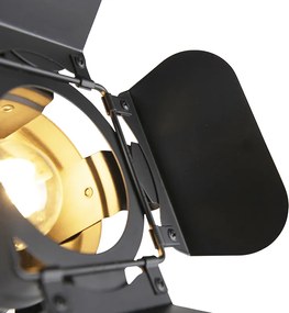 Industrialna lampa podłogowa czarna, regulowana - Movie