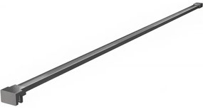 Mexen wspornik prosty do ścianki prysznicowej 6-8 mm, gun gray szczotkowany - 800-01-66