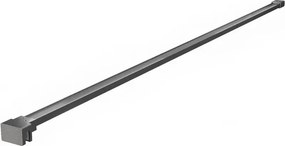 Mexen wspornik prosty do ścianki prysznicowej 6-8 mm, gun gray szczotkowany - 800-01-66