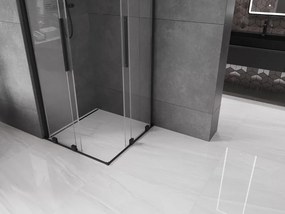 Mexen Velar L Duo kabina prysznicowa rozsuwana 80 x 80 cm, transparent, czarna - 871-080-080-02-03-70