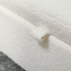 HOMCOM Ławka pikowana z miejscem do przechowywania, pokrywą i metalowymi nogami do salonu, sypialni, przedpokoju, Biała