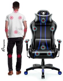 Fotel gamingowy Diablo X-One 2.0 Normal Size, czarno-niebieski