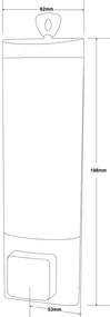 AQUALINE 1319-75 Naścienny dozownik mydła w płynie 200 ml, biały