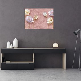 Obraz na szkle kwiatów (70x50 cm)