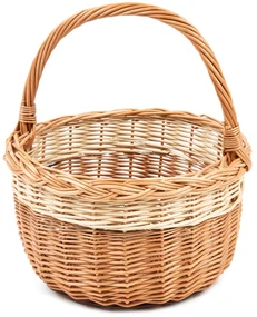 Koszyk wyplatany zakupowy Bolero, śr. 27 cm
