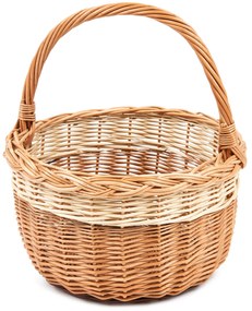 Koszyk wyplatany zakupowy Bolero, śr. 27 cm