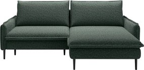 Narożnik GLOSSY z funkcją spania Prawostronny zestaw z poduszkami wolnostojący tkanina BUBBLE 12 WERSAL