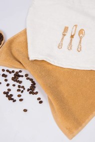 Ręczniki kuchenne HOME, 2 szt Kremowy / Mustard Zestaw (2szt., 40x60 cm)