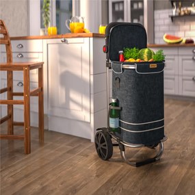 Jurhan Torba na zakupy na kółkach EASY, 50l, czarna