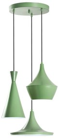 Żyrandol na lince TOM 3xE27/40W/230V zielony