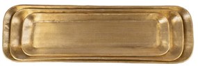 Metalowe tace dekoracyjne zestaw 3 szt. 14x48 cm Grau – Ixia