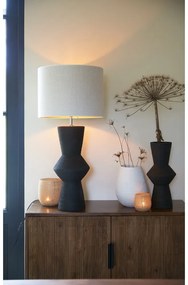 Ciemnobrązowa niska komoda z litego drewna 100x80 cm Bitika – Light &amp; Living